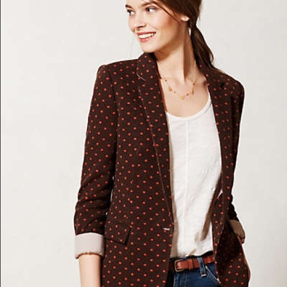 Anthropologie Jackets & Blazers - Anthropologie Polka dot blazer
